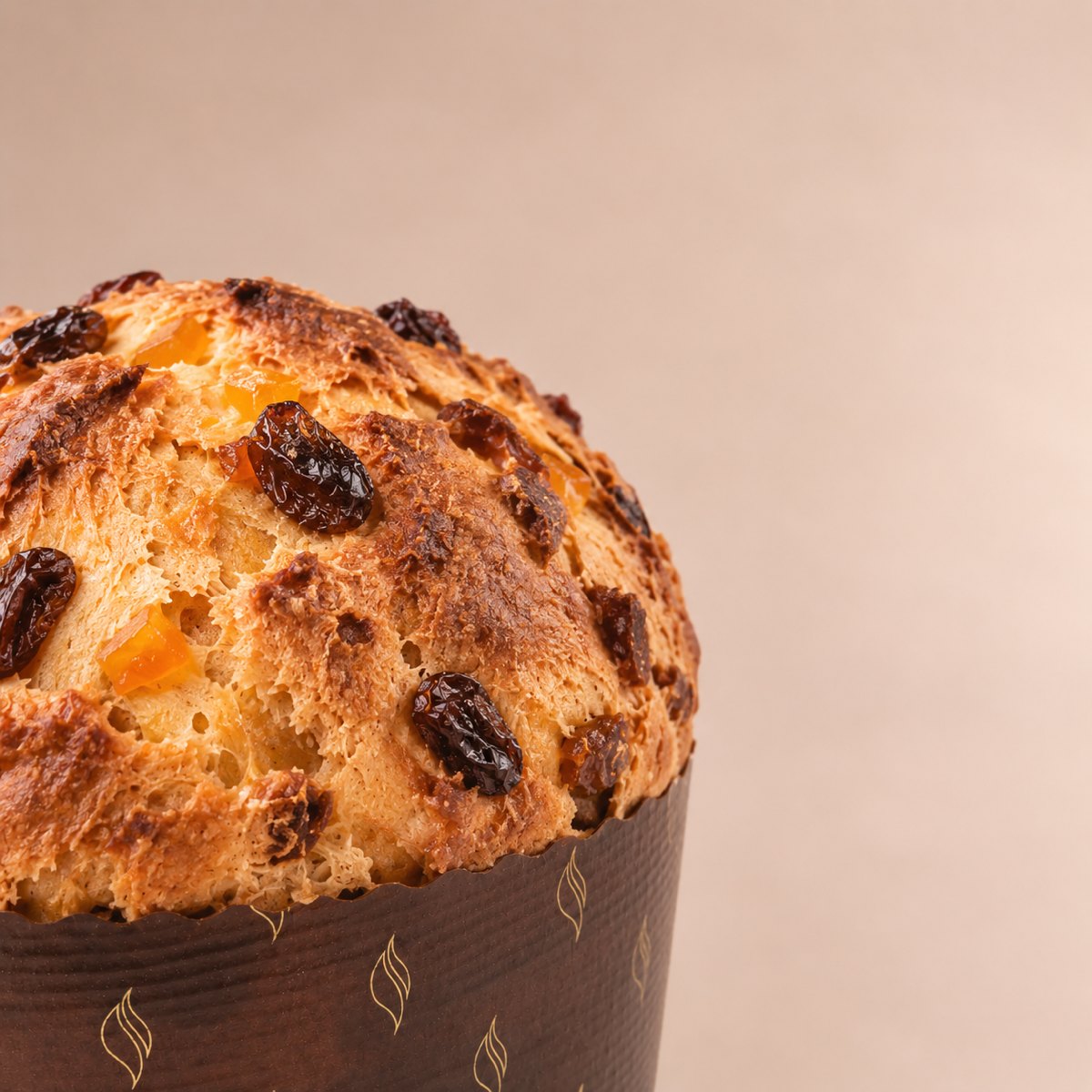 Panettone Classique sans gluten : gros plan sur le dessus